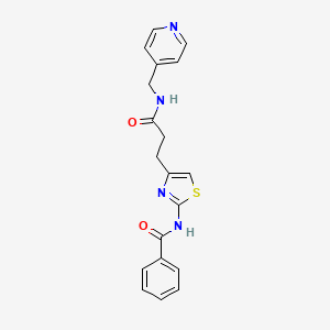 N-(4-(3-oxo-3-((pyridin-4-ylmethyl)amino)propyl)thiazol-2-yl)benzamide