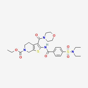 ethyl 2-(4-(N,N-diethylsulfamoyl)benzamido)-3-(morpholine-4-carbonyl)-4,5-dihydrothieno[2,3-c]pyridine-6(7H)-carboxylate