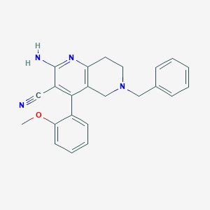 2-Amino-6-benzyl-4-(2-methoxyphenyl)-5,6,7,8-tetrahydro-1,6-naphthyridine-3-carbonitrile