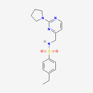4-ethyl-N-((2-(pyrrolidin-1-yl)pyrimidin-4-yl)methyl)benzenesulfonamide