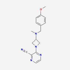 3-[3-[(4-Methoxyphenyl)methyl-methylamino]azetidin-1-yl]pyrazine-2-carbonitrile