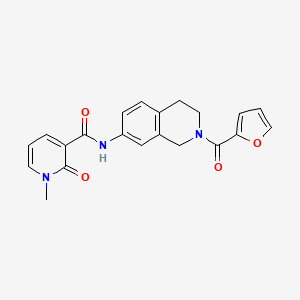 molecular formula C21H19N3O4 B2779555 N-(2-(furan-2-carbonyl)-1,2,3,4-tetrahydroisoquinolin-7-yl)-1-methyl-2-oxo-1,2-dihydropyridine-3-carboxamide CAS No. 1324690-31-4