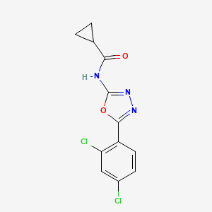 N-(5-(2,4-dichlorophenyl)-1,3,4-oxadiazol-2-yl)cyclopropanecarboxamide