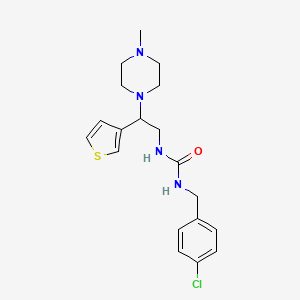 1-(4-Chlorobenzyl)-3-(2-(4-methylpiperazin-1-yl)-2-(thiophen-3-yl)ethyl)urea