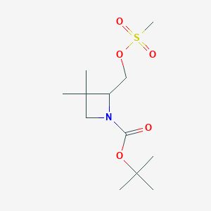 Tert-butyl 2-[(methanesulfonyloxy)methyl]-3,3-dimethylazetidine-1-carboxylate