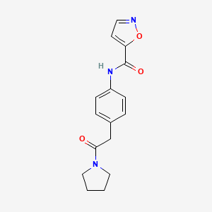 N-(4-(2-oxo-2-(pyrrolidin-1-yl)ethyl)phenyl)isoxazole-5-carboxamide