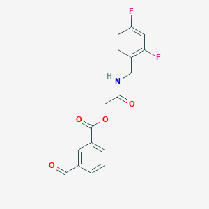 2-((2,4-Difluorobenzyl)amino)-2-oxoethyl 3-acetylbenzoate