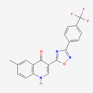 6-methyl-3-(3-(4-(trifluoromethyl)phenyl)-1,2,4-oxadiazol-5-yl)quinolin-4(1H)-one
