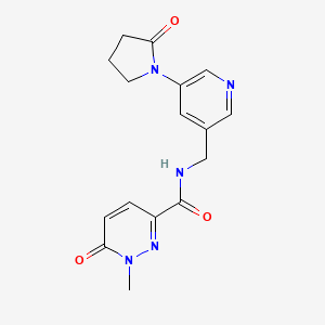 1-methyl-6-oxo-N-((5-(2-oxopyrrolidin-1-yl)pyridin-3-yl)methyl)-1,6-dihydropyridazine-3-carboxamide