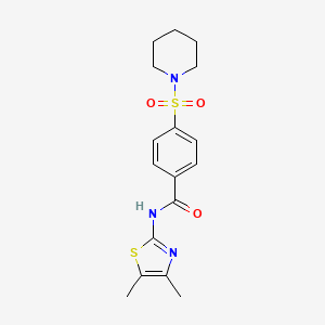 N-(4,5-dimethylthiazol-2-yl)-4-(piperidin-1-ylsulfonyl)benzamide