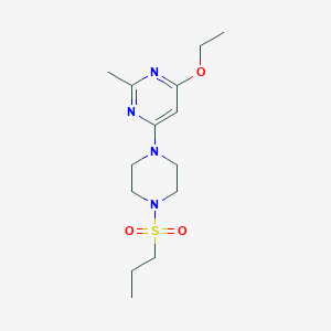 4-Ethoxy-2-methyl-6-(4-(propylsulfonyl)piperazin-1-yl)pyrimidine