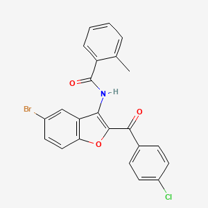 N-[5-bromo-2-(4-chlorobenzoyl)-1-benzofuran-3-yl]-2-methylbenzamide