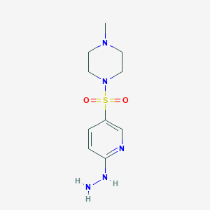 1-[(6-Hydrazinylpyridin-3-yl)sulfonyl]-4-methylpiperazine