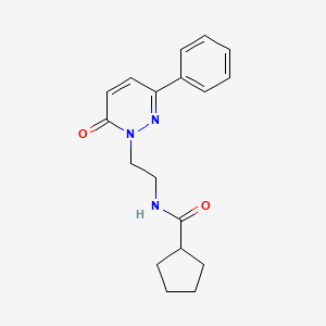 N-(2-(6-oxo-3-phenylpyridazin-1(6H)-yl)ethyl)cyclopentanecarboxamide