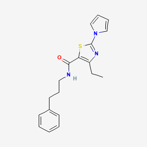 2,5-dimethyl-N-[2-(piperazin-1-ylsulfonyl)ethyl]-N-(tetrahydrofuran-2-ylmethyl)benzenesulfonamide