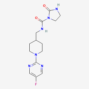 N-((1-(5-fluoropyrimidin-2-yl)piperidin-4-yl)methyl)-2-oxoimidazolidine-1-carboxamide