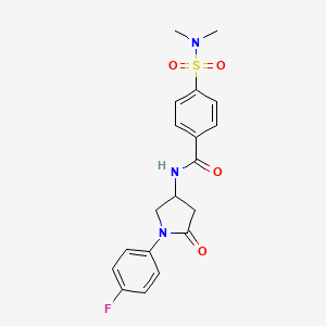 4-(N,N-dimethylsulfamoyl)-N-(1-(4-fluorophenyl)-5-oxopyrrolidin-3-yl)benzamide