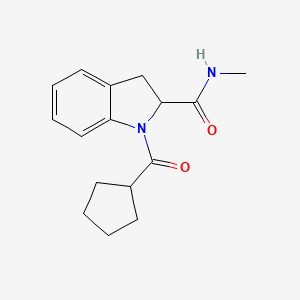 molecular formula C16H20N2O2 B2779633 1-(cyclopentanecarbonyl)-N-methylindoline-2-carboxamide CAS No. 1101191-07-4
