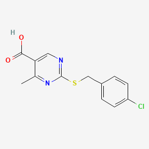 2-[(4-Chlorobenzyl)sulfanyl]-4-methyl-5-pyrimidinecarboxylic acid