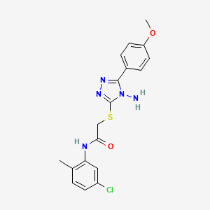 molecular formula C18H18ClN5O2S B2779637 2-{[4-amino-5-(4-methoxyphenyl)-4H-1,2,4-triazol-3-yl]sulfanyl}-N-(5-chloro-2-methylphenyl)acetamide CAS No. 841208-13-7