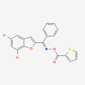 5,7-Dibromo-2-(phenyl{[(2-thienylcarbonyl)oxy]imino}methyl)-1-benzofuran