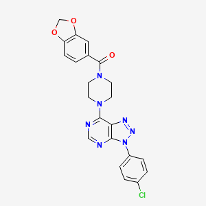 benzo[d][1,3]dioxol-5-yl(4-(3-(4-chlorophenyl)-3H-[1,2,3]triazolo[4,5-d]pyrimidin-7-yl)piperazin-1-yl)methanone