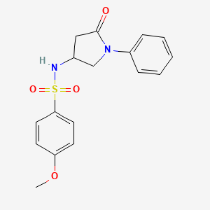 4-methoxy-N-(5-oxo-1-phenylpyrrolidin-3-yl)benzenesulfonamide