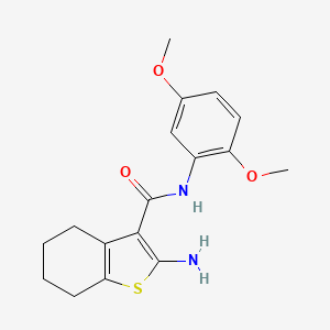 molecular formula C17H20N2O3S B2779645 2-amino-N-(2,5-dimethoxyphenyl)-4,5,6,7-tetrahydro-1-benzothiophene-3-carboxamide CAS No. 440088-43-7