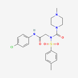 N-(2-((4-chlorophenyl)amino)-2-oxoethyl)-4-methyl-N-tosylpiperazine-1-carboxamide