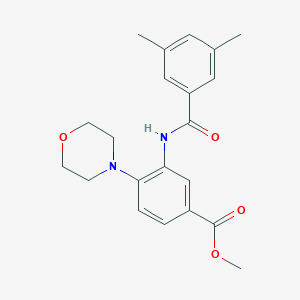 molecular formula C21H24N2O4 B277966 Methyl 3-[(3,5-dimethylbenzoyl)amino]-4-(4-morpholinyl)benzoate 