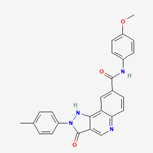 molecular formula C25H20N4O3 B2779669 N-(4-methoxyphenyl)-2-(4-methylphenyl)-3-oxo-2H,3H,5H-pyrazolo[4,3-c]quinoline-8-carboxamide CAS No. 1251674-22-2