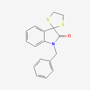 molecular formula C17H15NOS2 B2779675 1'-Benzyl-1',2'-dihydrospiro[1,3-dithiolane-2,3'-indole]-2'-one CAS No. 192931-01-4