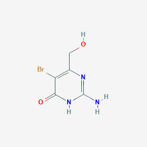 molecular formula C5H6BrN3O2 B2779703 2-Amino-5-bromo-4-(hydroxymethyl)-1H-pyrimidin-6-one CAS No. 2416235-48-6