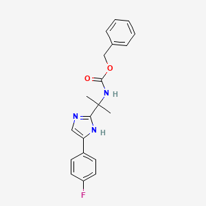 Benzyl (2-(4-(4-fluorophenyl)-1H-imidazol-2-YL)propan-2-YL)carbamate