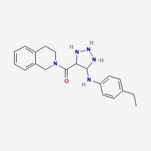 molecular formula C20H21N5O B2779717 N-(4-ethylphenyl)-4-(1,2,3,4-tetrahydroisoquinoline-2-carbonyl)-1H-1,2,3-triazol-5-amine CAS No. 1291846-35-9