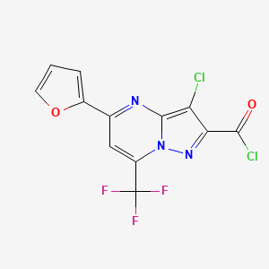 3-Chloro-5-(2-furyl)-7-(trifluoromethyl)pyrazolo[1,5-a]pyrimidine-2-carbonyl chloride