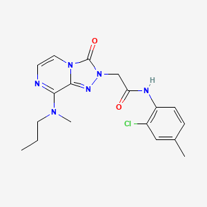 molecular formula C18H21ClN6O2 B2779724 N-(2-chloro-4-methylphenyl)-2-{8-[methyl(propyl)amino]-3-oxo-2H,3H-[1,2,4]triazolo[4,3-a]pyrazin-2-yl}acetamide CAS No. 1251614-99-9