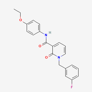 molecular formula C21H19FN2O3 B2779738 N-(4-ethoxyphenyl)-1-[(3-fluorophenyl)methyl]-2-oxo-1,2-dihydropyridine-3-carboxamide CAS No. 933252-00-7