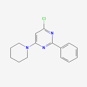 molecular formula C15H16ClN3 B2779742 4-Chloro-2-phenyl-6-piperidinopyrimidine CAS No. 574708-35-3