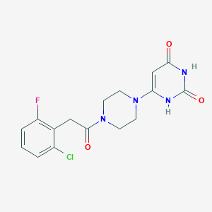 B2779768 6-[4-[2-(2-Chloro-6-fluorophenyl)acetyl]piperazin-1-yl]-1H-pyrimidine-2,4-dione CAS No. 2379996-29-7