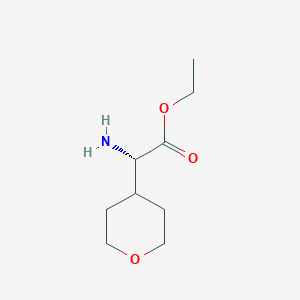 molecular formula C9H17NO3 B2779779 Ethyl 2-amino-2-(oxan-4-YL)acetate CAS No. 646055-93-8