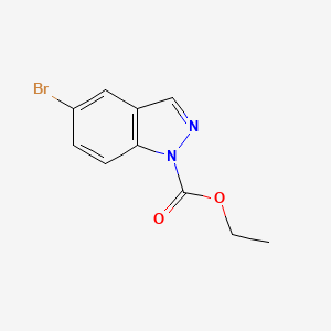 molecular formula C10H9BrN2O2 B2779781 Ethyl 5-bromoindazole-1-carboxylate CAS No. 1456070-27-1
