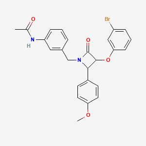 molecular formula C25H23BrN2O4 B2779820 N-(3-{[3-(3-bromophenoxy)-2-(4-methoxyphenyl)-4-oxoazetidin-1-yl]methyl}phenyl)acetamide CAS No. 1223249-35-1