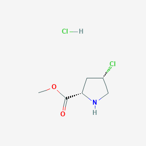 molecular formula C6H11Cl2NO2 B2779840 methyl (2S,4S)-4-chloropyrrolidine-2-carboxylate hydrochloride CAS No. 2305184-94-3