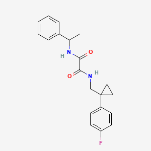 molecular formula C20H21FN2O2 B2779860 N-{[1-(4-fluorophenyl)cyclopropyl]methyl}-N'-(1-phenylethyl)ethanediamide CAS No. 1049438-13-2