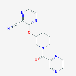 3-((1-(Pyrazine-2-carbonyl)piperidin-3-yl)oxy)pyrazine-2-carbonitrile