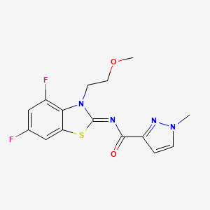 (Z)-N-(4,6-difluoro-3-(2-methoxyethyl)benzo[d]thiazol-2(3H)-ylidene)-1-methyl-1H-pyrazole-3-carboxamide