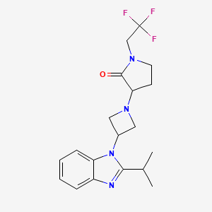 3-[3-(2-Propan-2-ylbenzimidazol-1-yl)azetidin-1-yl]-1-(2,2,2-trifluoroethyl)pyrrolidin-2-one