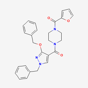 B2780002 (1-benzyl-3-(benzyloxy)-1H-pyrazol-4-yl)(4-(furan-2-carbonyl)piperazin-1-yl)methanone CAS No. 1014087-59-2