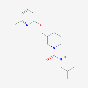 molecular formula C17H27N3O2 B2780006 N-(2-methylpropyl)-3-{[(6-methylpyridin-2-yl)oxy]methyl}piperidine-1-carboxamide CAS No. 2379978-35-3